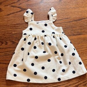 Zara Polka Dot Ruffle Sleeve Kids Dress 9-12 months